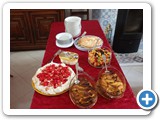The selection of desserts